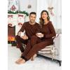 imageEkouaer Pajamas for Couple Matching Pjs Long Sleeve Plaid Sleepwear Soft Loungewear with Pockets SXXLPattern7caramel Plaid