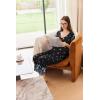 imageEkouaer Womens Capri Pajama Set Short Sleeve Top and Pants 2 Piece Sleepwear Floral Print Ladies Pjs SetsBlack Butterfly