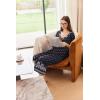 imageEkouaer Womens Capri Pajama Set Short Sleeve Top and Pants 2 Piece Sleepwear Floral Print Ladies Pjs SetsBlack White Print