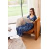 imageEkouaer Womens Capri Pajama Set Short Sleeve Top and Pants 2 Piece Sleepwear Floral Print Ladies Pjs SetsBlue Flower