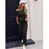 imageEkouaer Womens Pajama Sets Cap Sleeve Sleepwear Tops and Long Pants Comfy Pjs 2 Piece Lounge Set with Pockets SXXLBlack