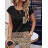 imageEkouaer Womens Pajama Sets Cap Sleeve Sleepwear Tops and Long Pants Comfy Pjs 2 Piece Lounge Set with Pockets SXXLBrown Leopard