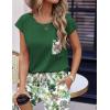 imageEkouaer Womens Pajama Sets Cap Sleeve Sleepwear Tops and Long Pants Comfy Pjs 2 Piece Lounge Set with Pockets SXXLGreen Hawaii Trees