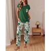 imageEkouaer Womens Pajama Sets Cap Sleeve Sleepwear Tops and Long Pants Comfy Pjs 2 Piece Lounge Set with Pockets SXXLGreen Hawaii Trees