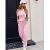 imageEkouaer Womens Pajama Sets Cap Sleeve Sleepwear Tops and Long Pants Comfy Pjs 2 Piece Lounge Set with Pockets SXXLLight Pink