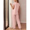 imageEkouaer Womens Pajama Sets Cap Sleeve Sleepwear Tops and Long Pants Comfy Pjs 2 Piece Lounge Set with Pockets SXXLPink Dots