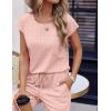 imageEkouaer Womens Pajama Sets Cap Sleeve Sleepwear Tops and Long Pants Comfy Pjs 2 Piece Lounge Set with Pockets SXXLPink Dots