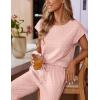 imageEkouaer Womens Pajama Sets Cap Sleeve Sleepwear Tops and Long Pants Comfy Pjs 2 Piece Lounge Set with Pockets SXXLPink Dots