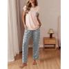imageEkouaer Womens Pajama Sets Cap Sleeve Sleepwear Tops and Long Pants Comfy Pjs 2 Piece Lounge Set with Pockets SXXLPink Grey Star