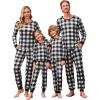 imageEkouaer Pajamas for Couple Matching Pjs Long Sleeve Plaid Sleepwear Soft Loungewear with Pockets SXXLPattern10grey Plaid
