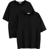 imageEkouaer 2 Pack Womens Pajama Tops Short Sleeve Oversized T Shirts Summer Spring Tops 2025 Basic Casual Tee Top SXXLBlackBlack