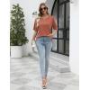 imageEkouaer 2 Pack Womens Pajama Tops Short Sleeve Oversized T Shirts Summer Spring Tops 2025 Basic Casual Tee Top SXXLBlackCamel