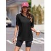 imageEkouaer 2 Pack Womens Pajama Tops Short Sleeve Oversized T Shirts Summer Spring Tops 2025 Basic Casual Tee Top SXXLBlackCamel
