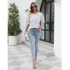 imageEkouaer 2 Pack Womens Pajama Tops Short Sleeve Oversized T Shirts Summer Spring Tops 2025 Basic Casual Tee Top SXXLCharcoal HeatherLight Grey Heather