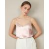 imageEkouaer 3 Pack Womens Silk Satin Tank Top V Neck Camisole Cami Spaghetti Strap Top Loose Sleeveless Blouses Tank ShirtBlackWhiteChampagne