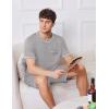 imageEkouaer Mens Pajamas Set Casual Short Sleeve Shirts and Shorts Soft 2 Piece Loungewear With PocketsLight Grey