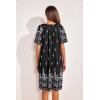 imageEkouaer Womens House Dress Floral Print Nightgown with Pockets Mumu DressBlack