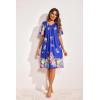imageEkouaer Womens House Dress Floral Print Nightgown with Pockets Mumu DressBloom
