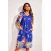 imageEkouaer Womens House Dress Floral Print Nightgown with Pockets Mumu DressBloom