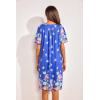 imageEkouaer Womens House Dress Floral Print Nightgown with Pockets Mumu DressBlue