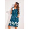 imageEkouaer Womens House Dress Floral Print Nightgown with Pockets Mumu DressBlue Green