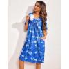 imageEkouaer Womens House Dress Floral Print Nightgown with Pockets Mumu DressBlue Leaf
