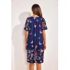 imageEkouaer Womens House Dress Floral Print Nightgown with Pockets Mumu DressButterfly