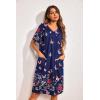 imageEkouaer Womens House Dress Floral Print Nightgown with Pockets Mumu DressButterfly