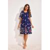 imageEkouaer Womens House Dress Floral Print Nightgown with Pockets Mumu DressButterfly