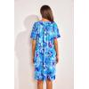 imageEkouaer Womens House Dress Floral Print Nightgown with Pockets Mumu DressFloral Blue