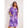 imageEkouaer Womens House Dress Floral Print Nightgown with Pockets Mumu DressFloral Purple