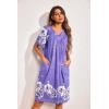 imageEkouaer Womens House Dress Floral Print Nightgown with Pockets Mumu DressLilac