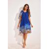 imageEkouaer Womens House Dress Floral Print Nightgown with Pockets Mumu DressNavy