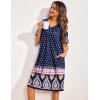 imageEkouaer Womens House Dress Floral Print Nightgown with Pockets Mumu DressNavy Boho