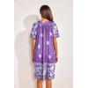 imageEkouaer Womens House Dress Floral Print Nightgown with Pockets Mumu DressPurple