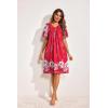 imageEkouaer Womens House Dress Floral Print Nightgown with Pockets Mumu DressRed
