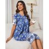 imageEkouaer Womens House Dress Floral Print Nightgown with Pockets Mumu DressWhite Flower