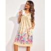 imageEkouaer Womens House Dress Floral Print Nightgown with Pockets Mumu DressYellow