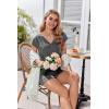 imageEkouaer Womens Pajamas Short Sleeve Summer Pj Set V Neck 2 Piece Loungewear Sleepwear SXXLCharcoal Gray