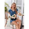 imageEkouaer Womens Pajamas Short Sleeve Summer Pj Set V Neck 2 Piece Loungewear Sleepwear SXXLNautical Blue