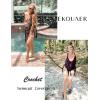 imageEkouaer Beach Swimsuit Cover Up Women Crochet Bikini Coverups Summer Pool Swimwear Tassel DressBlack