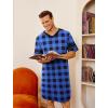 imageEkouaer Mens Nightshirt Comfy Nightwear BigampampTall V Neck Short Sleeve Soft Loose Pajama Sleep ShirtPattern 4