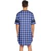 imageEkouaer Mens Nightshirt Comfy Nightwear BigampampTall V Neck Short Sleeve Soft Loose Pajama Sleep ShirtPattern 5