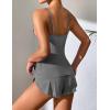 imageEkouaer Women Pajamas Set Cami Sleepwear Lingerie V Neck Soft PJS Set with Shorts SXXLGrey