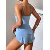 imageEkouaer Women Pajamas Set Cami Sleepwear Lingerie V Neck Soft PJS Set with Shorts SXXLLight Blue