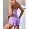 imageEkouaer Women Pajamas Set Cami Sleepwear Lingerie V Neck Soft PJS Set with Shorts SXXLLilac Purple