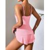 imageEkouaer Women Pajamas Set Cami Sleepwear Lingerie V Neck Soft PJS Set with Shorts SXXLMisty Rose