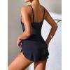 imageEkouaer Women Pajamas Set Cami Sleepwear Lingerie V Neck Soft PJS Set with Shorts SXXLNavy Blue