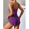 imageEkouaer Women Pajamas Set Cami Sleepwear Lingerie V Neck Soft PJS Set with Shorts SXXLWineberry