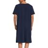 imageEkouaer Mens Nightshirt Nightwear Comfy BigampampTall Short Sleeve Henley Sleep ShirtNavy Blue